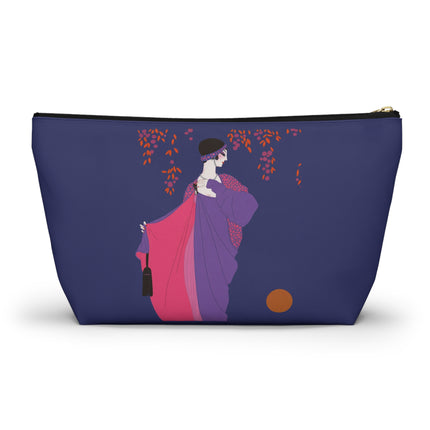 Crimson Shawl Geisha Cosmetic Bag – Elegant Mystery & Vibrant Grace