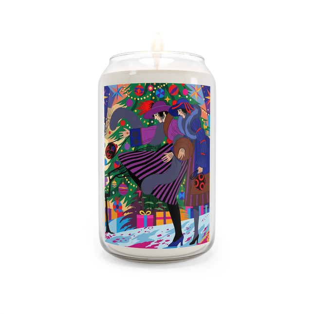 🎄✨ Christmas Among The Twinkling Trees Scented Soy Candle – Art Deco Holiday Fantasy