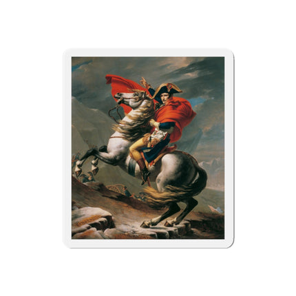 Napoleon Crossing the Alps by Jacques-Louis David Die-Cut Magnets (5 Sizes)
