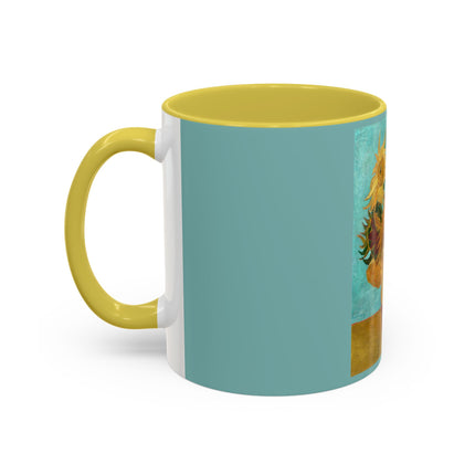 Vase with Twelve Sunflowers by Vincent van Gogh Colorful Mugs (11oz, 15oz)