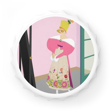 The Yellow Hat Bottle Opener – Whimsical 1920s Vogue Elegance