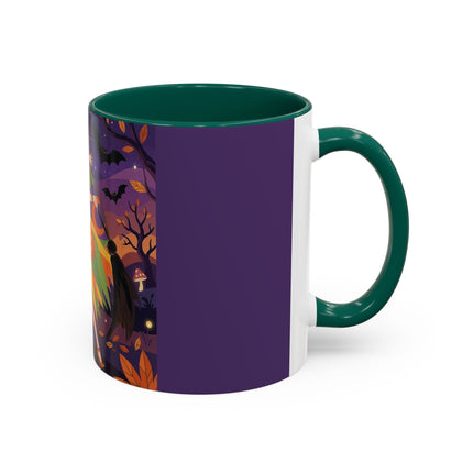 🎃🧙 The Witch Of Jack-O'-Lantern Hollow Colorful Mug – Whimsical Halloween Charm