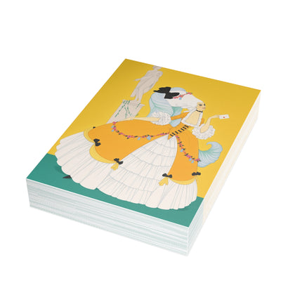 💌🌼 The Lady With The Secret Letter Postcard Bundles – Art Deco Romantic Elegance