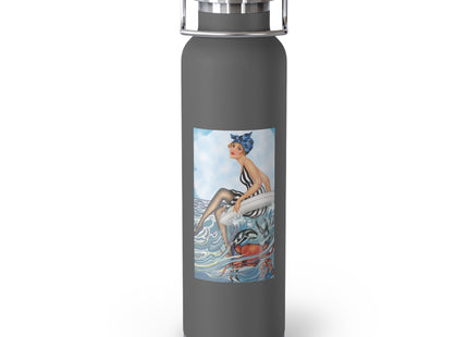 Playful Waves and Fashion Follies Copper Vacuum Insulated Bottle, 22oz