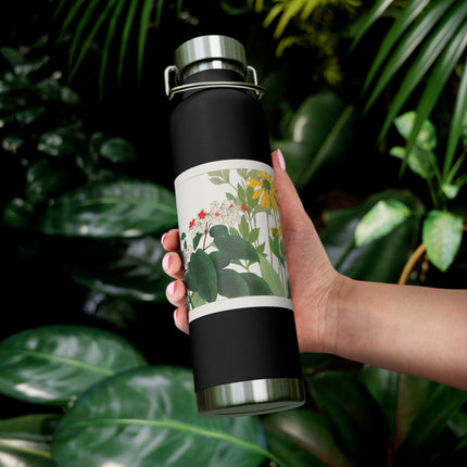 Clerodendrum & Rudbeckia by Tanigami Kônan Copper Vacuum Insulated Bottle, 22oz