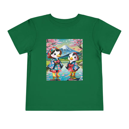 Rainy Day Ducks Toddler Short Sleeve Tee