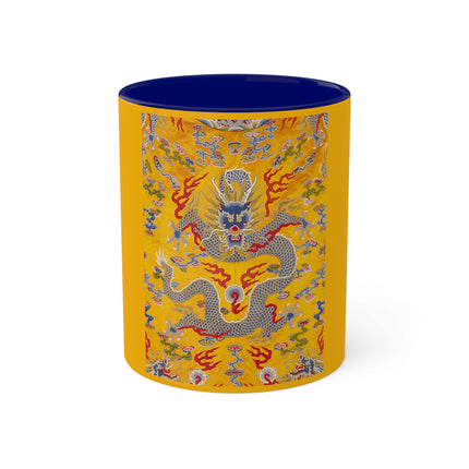 The Imperial 12-Symbol Robe, A Dragon's Regalia Colorful Mugs, 11oz