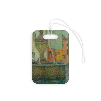 La Fontaine, Saint-Paul De Vence by Henri Le Sidaner Luggage Tag – Rectangle & Round
