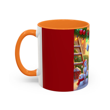 Naughty or Nice Kitten Christmas Colorful Mugs (11oz, 15oz)