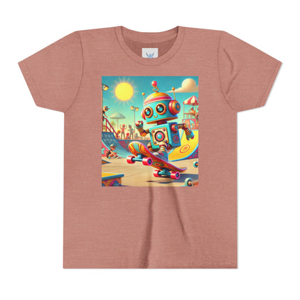 Skate Park Robot Youth Short Sleeve Tee