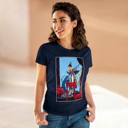 A Visual Journey by Umberto Brunelleschi Women's Midweight Cotton Tee