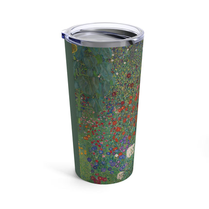 Farm Garden with Sunflowers by Gustav Klimt Tumbler 20oz