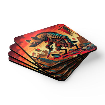 The Cunning Scavenger Corkwood Coaster Set