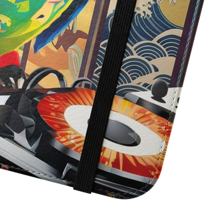 🎧🦜 Parrot DJ Flip Case – Neon Beats & Cyber Groove