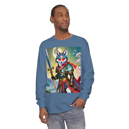 Cyberpunk Samurai Dog Long Sleeve T-Shirt