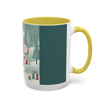 Candy Cane Timekeeper Bunny Colorful Mugs (11oz, 15oz)