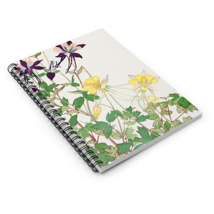 Aquilegia Flower by Tanigami Kônan Spiral Notebook - Ruled Line