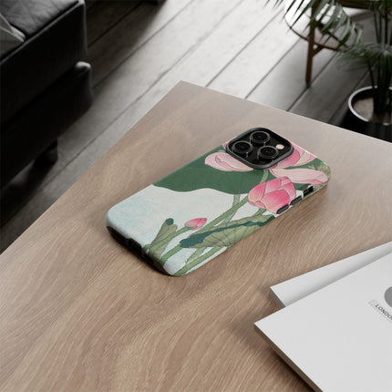 Blooming Lotus Flowers by Ohara Koson Phone Cases