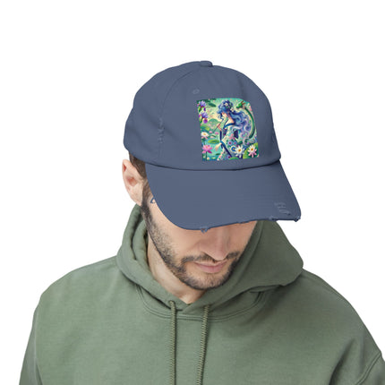 Fairy of the Koi Pond Unisex Distressed Cap