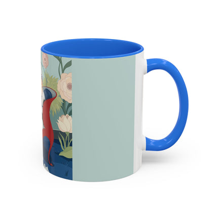 The Lady Of The Scarlet Chaise Colorful Mugs – Art Deco Romantic Elegance