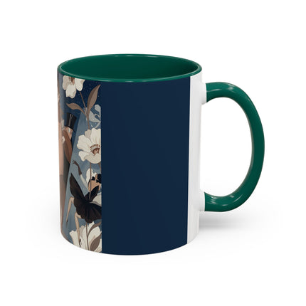 🌸✨ The Midnight Magnolia Masquerade Colorful Mug – Art Deco Nocturne