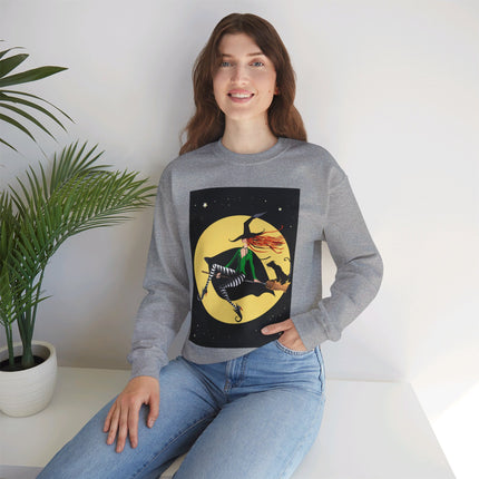 A Witch’s Moonlit Flight Unisex Heavy Blend™ Crewneck Sweatshirt