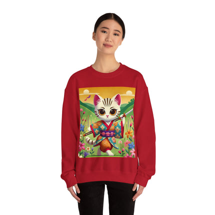 Samurai Kitten Unisex Heavy Blend™ Crewneck Sweatshirt