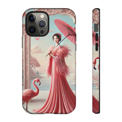 Petals, Porcelain, and Flamingos Phone Cases