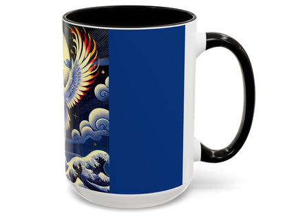 Majestic White Crane Colorful Mugs (11oz, 15oz)