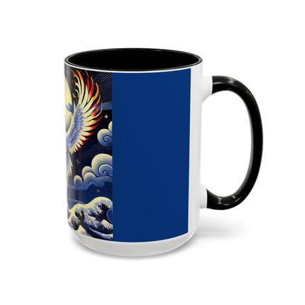 Majestic White Crane Colorful Mugs (11oz, 15oz)