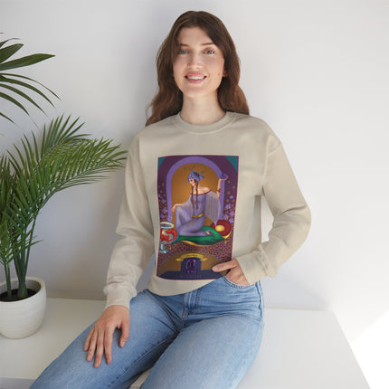 February & Amethyst (from the Gem Series) by Sofia Chiostri Heavy Blend™ Crewneck Sweatshirt