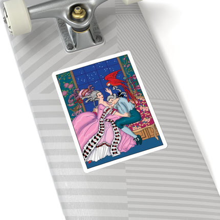 The Jealous Parrot by George Barbier Kiss-Cut Stickers (4 Sizes)