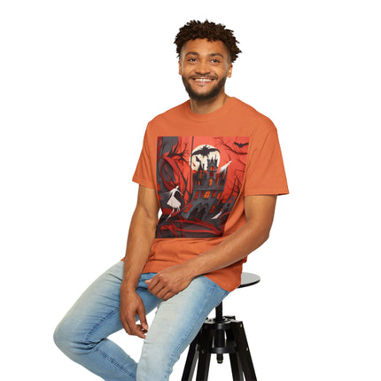 Halloween Night Scene Unisex Garment-Dyed T-shirt