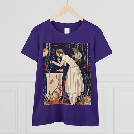 L'Etourdissant Petit Poisson (The Dazzling Little Fish) by George Barbier Women's Midweight Cotton Tee