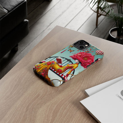 Reading In A Painted Garden Phone Cases