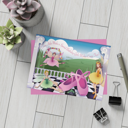 A Ballet Spectacle Party Invitation! Bundles of 10, 30, 50 Pieces Available (envelopes included)