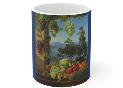 Fruits In An Italian Landscape by Christine Løvmand Ceramic Mug 11oz