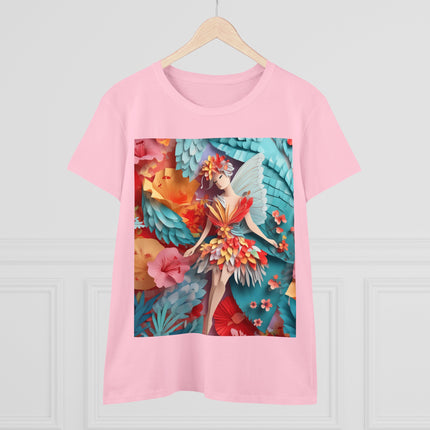 Hibiscus Fairy Women's Midweight Cotton Tee