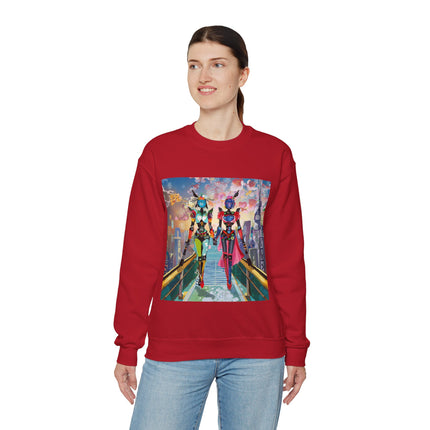 Cyber Punk Robot Models Unisex Heavy Blend™ Crewneck Sweatshirt
