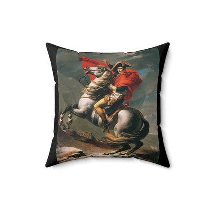 Napoleon Crossing the Alps by Jacques-Louis David Spun Polyester Square Pillow