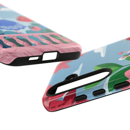 🌺🪭 The Lady Of The Grand Flower Terrace Phone Case – Art Deco Garden Elegance