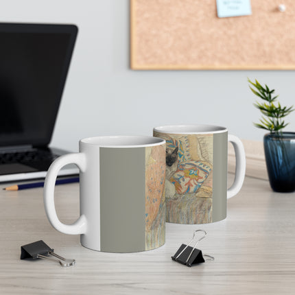 Cat and Her Kitten by Théophile Alexandre Steinlen Ceramic Mug 11oz