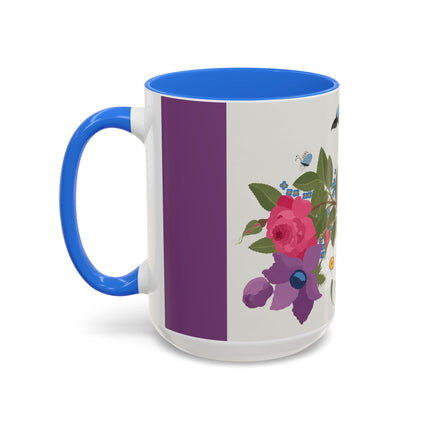 Bluebird & Butterfly Colorful Mugs – Spring Harmony & Delicate Beauty