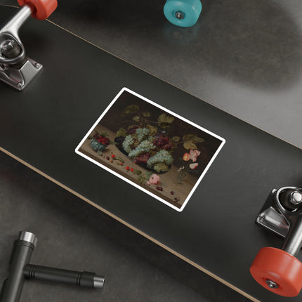 Still-life with Grapes, Flowers, & Berries by Isaak Soreau Die-Cut Stickers (5 Sizes)