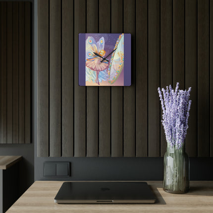 Reflections of Enchantment Acrylic Wall Clock, Round and Square