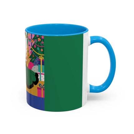 🎄🎁 The Emerald Christmas Belle Colorful Mug – Colorful Holiday Fashion Fantasy