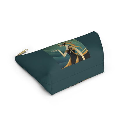 Art Deco Flapper with Bird Cosmetic Bag – Elegant Glamour & Timeless Style