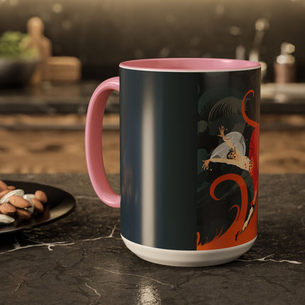 Flame of the Tempest Colorful Mugs – Fiery Storm & Dramatic Elegance