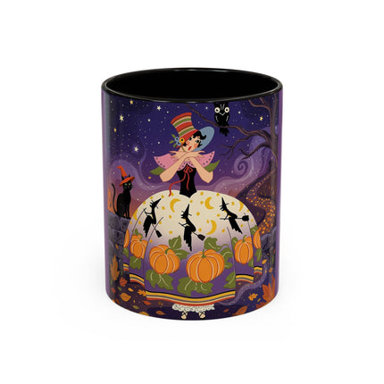 🎃🌙 The Pumpkin Moon Dress Colorful Mug – Whimsical Halloween Fashion