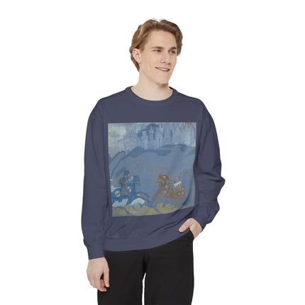 The Duel by Nicholas Roerich Unisex Garment-Dyed Sweatshirt
